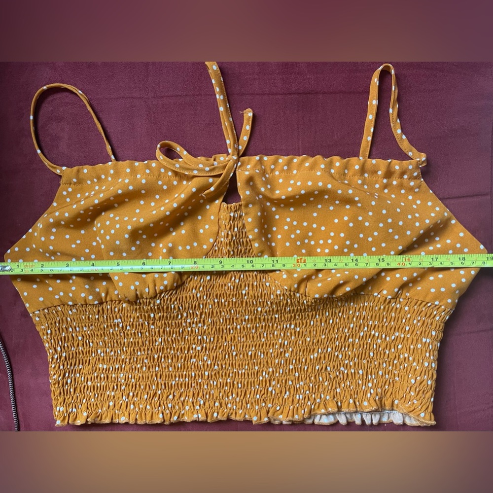 Orange polka dot crop top XL - Picture 5 of 9